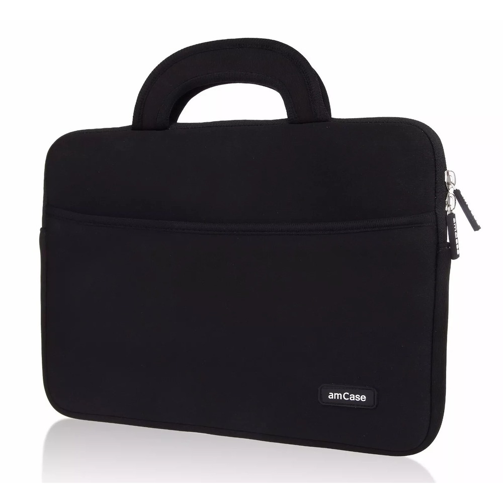 amCase Bag for Chromebook Black Fits 11.6"-12"  Neoprene‎ Travel Sleeve Case NEW